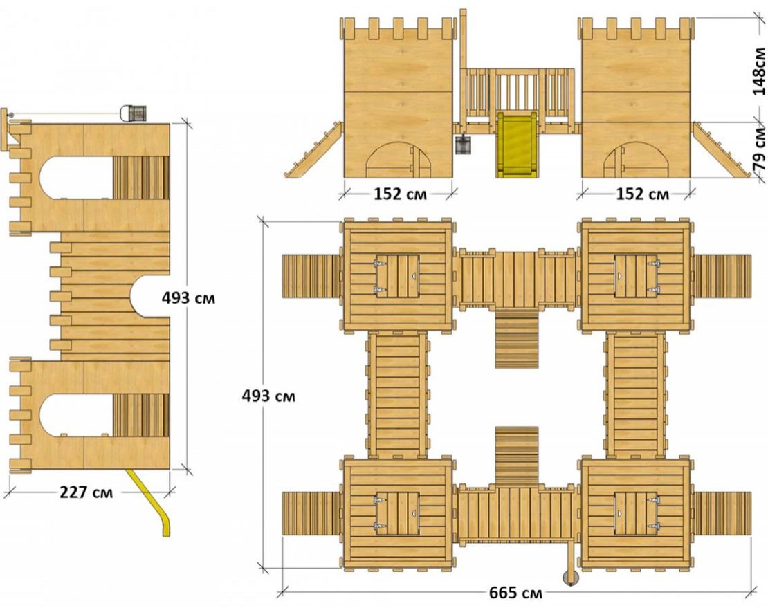 Игровой комплекс TORUDA WOOD Большой Форт - вид 3