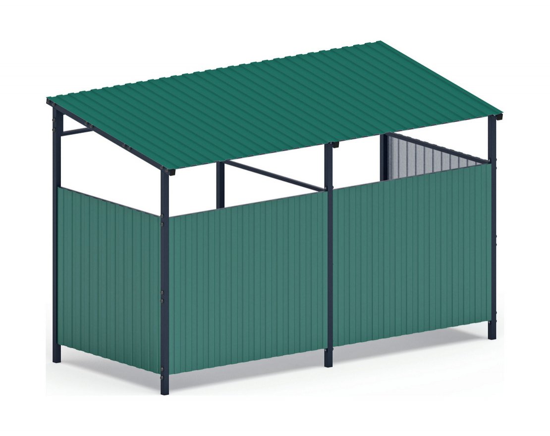 Навес контейнерной площадки для мусора (2 секции) МФ 55.02.03-01 - вид 3