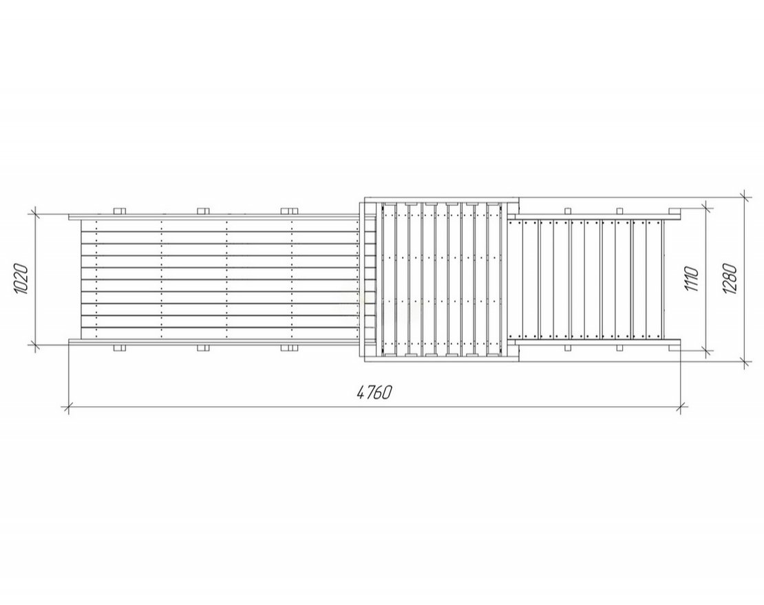 Зимняя деревянная горка TORUDA Север-1 (скат 2,48 м) - вид 4