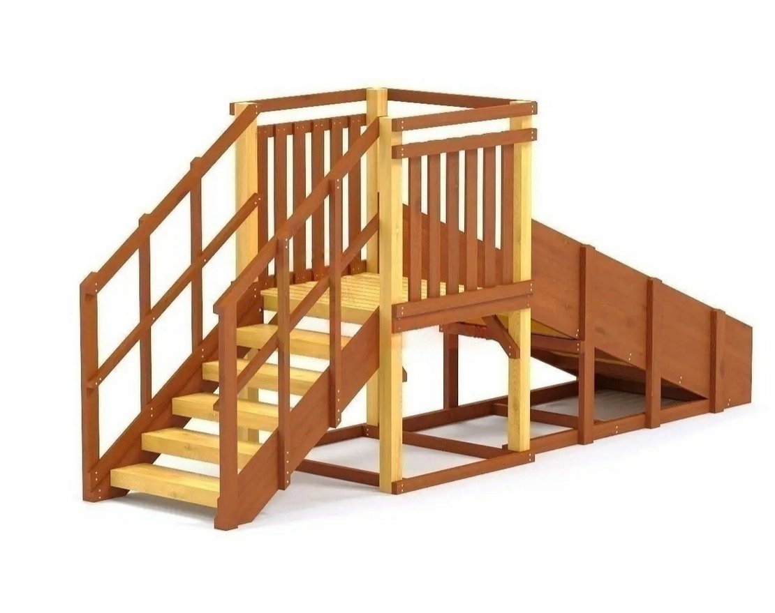 Зимняя деревянная горка TORUDA Север-1 (скат 2,48 м) - вид 2