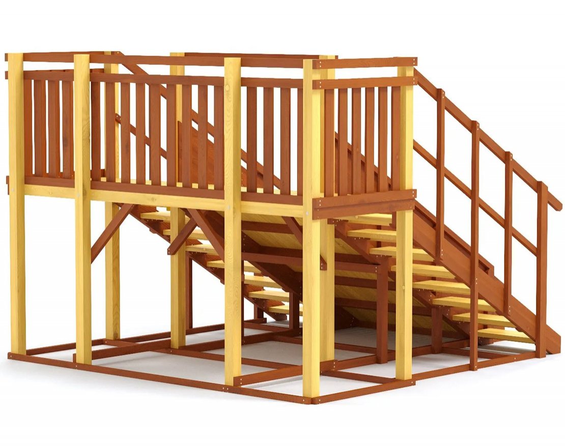 Зимняя деревянная горка TORUDA Север-4 (скат 3 м) - вид 3